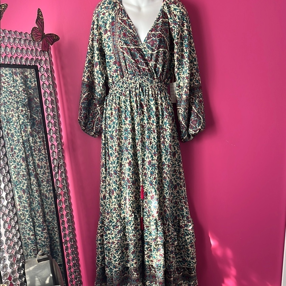 Vibrant patterned Boho maxi dress new